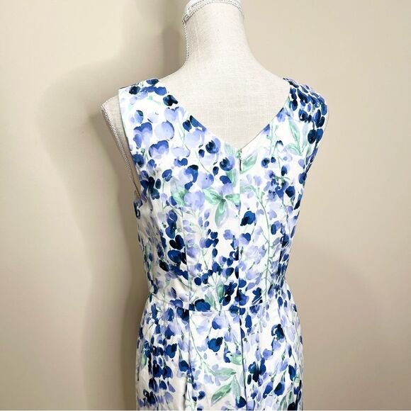 RSVP by Talbots Pastel Floral Sheath Dress Brunch Baby Shower Dress 4 - Picture 6 of 14